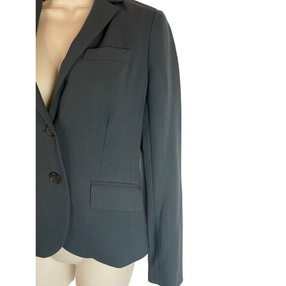 J.crew Gray wool blazer size 2 Grey Jacket Preppy Academia Twee Career - Picture 4 of 9